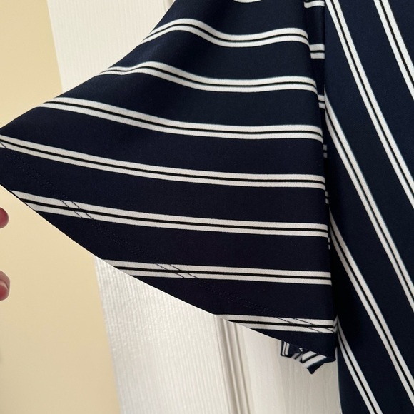 Lane Bryant Midi Dress size 22/24 Navy White Stripe V-Neck NWOT - Picture 4 of 4